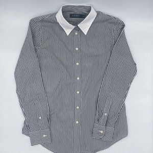 Ralph Lauren Black Label Women White Long Sleeve Button-Down Shirt S/P